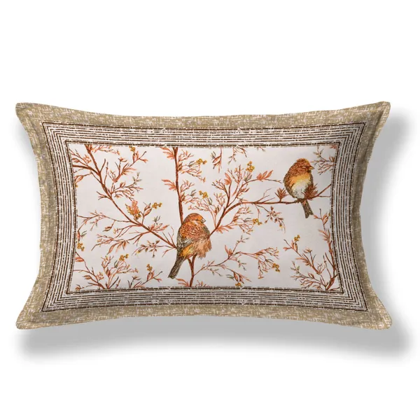 Yellow_Cotton_Avian_Harmony_Double_Bedsheet_With_Pillow_Cover_70X100_Cm